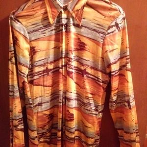 Men's medium Vintage 1970s print shirt